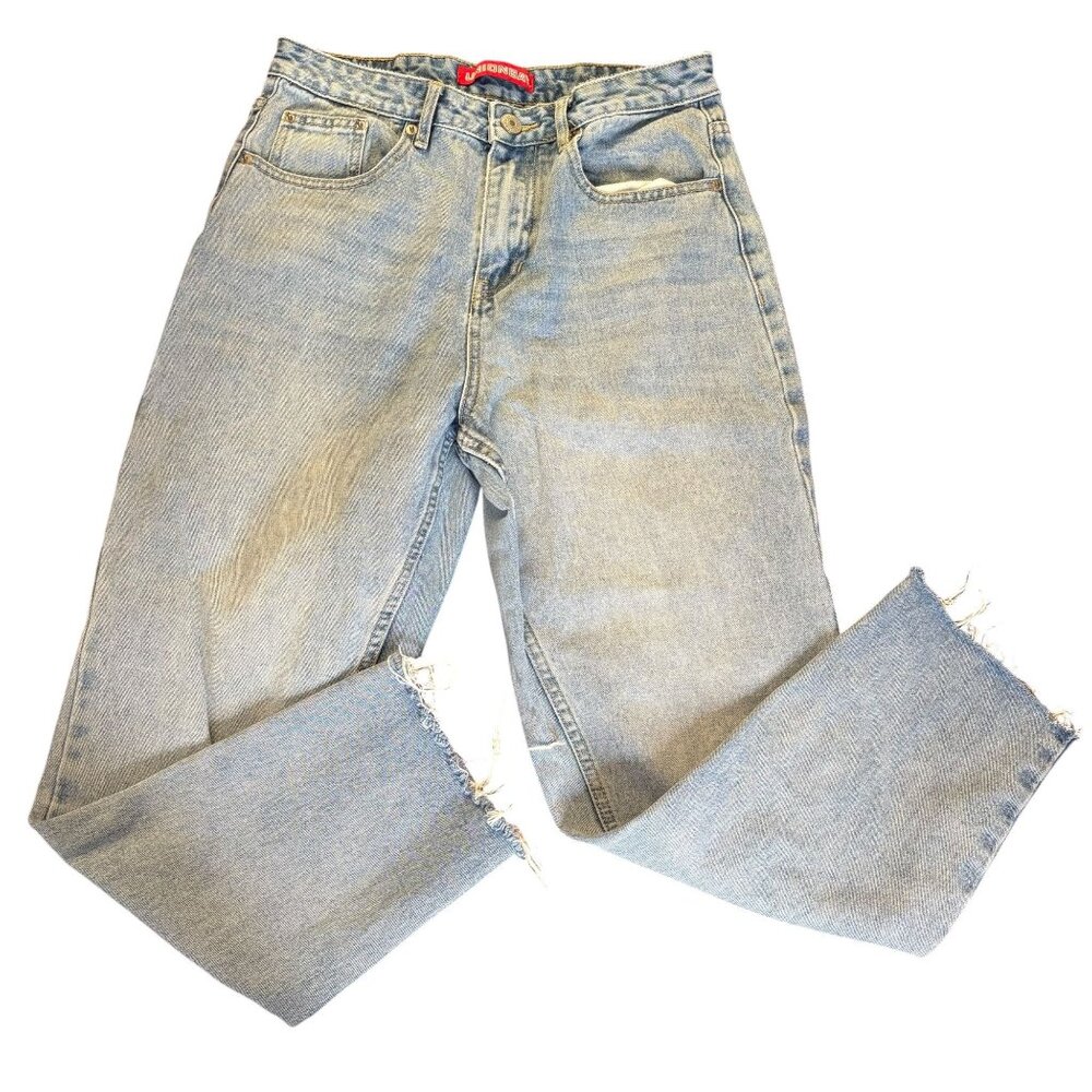 Unionbay High Waisted Straight Leg Jeans Size 9 Med Wash Ankle Cropped